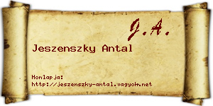 Jeszenszky Antal névjegykártya